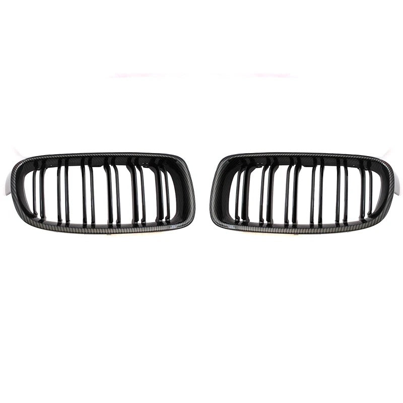 Black Front Grille BMW f30-f31-f35, here the photo shows the beofre and after with and without the front grille installed- M-Pure Dynamics
