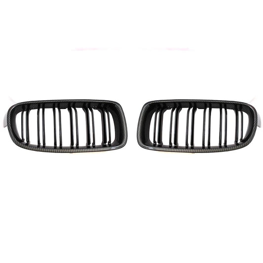 Black Front Grille BMW f30-f31-f35, here the photo shows the beofre and after with and without the front grille installed- M-Pure Dynamics