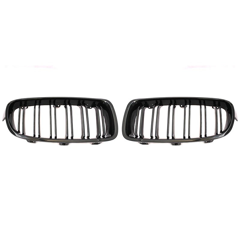 Black Front Grille BMW f30-f31-f35, here the photo shows the beofre and after with and without the front grille installed- M-Pure Dynamics