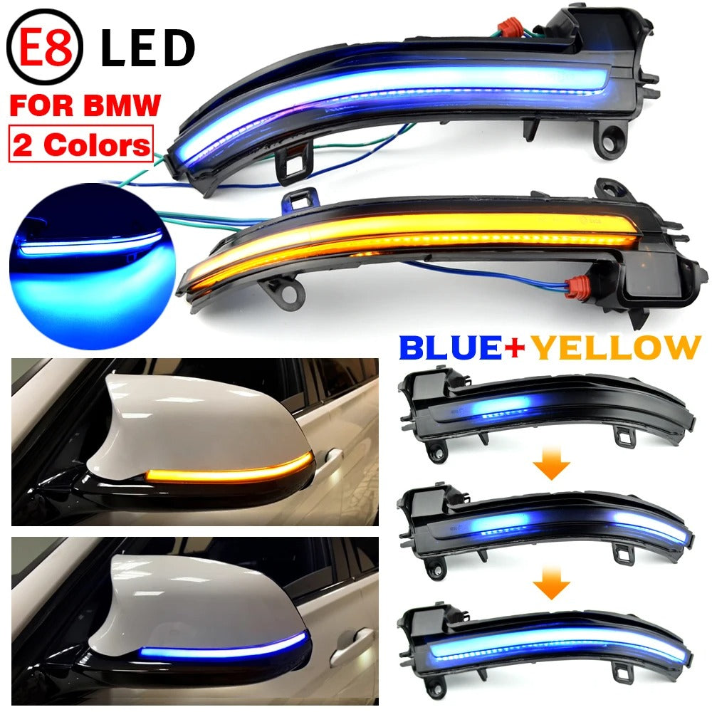 Blue Dynamic Side Mirror Turn Light for Bmw 1,2,3,4,X1 Series F20, F21, F22, F30, F32, F33, E84