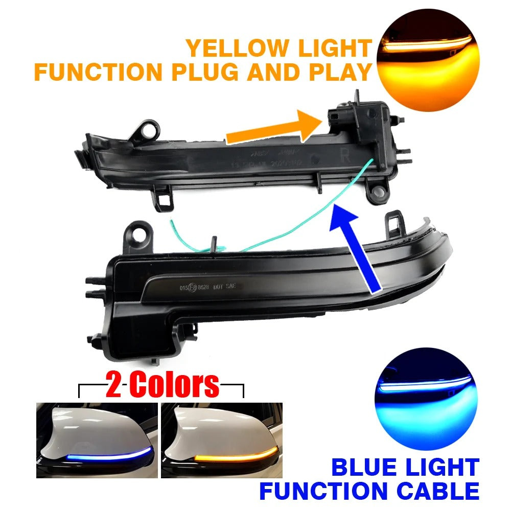 Blue Dynamic Side Mirror Turn Light for Bmw 1,2,3,4,X1 Series F20, F21, F22, F30, F32, F33, E84