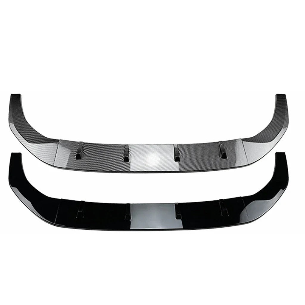 Front Lip for Volkswagen VW Polo MK6, here the photo shows the two types of the front lips the glossy black and the Carbon one - M-Pure Dynamics