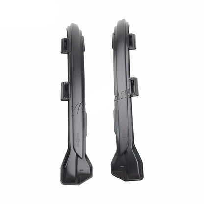 Two black car roof racks on a white background with 'Alca Yang' branding.