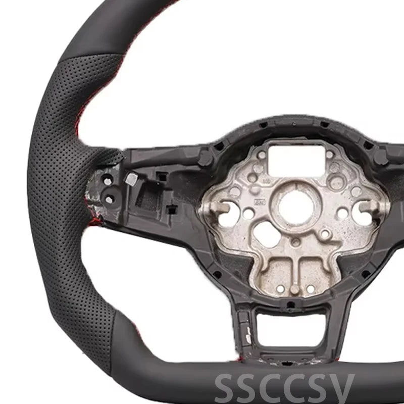 Leather Steering Wheel for Golf 7-7.5 here the photo shows the Leather Steering Wheel Upclose- M-Pure Dynamics