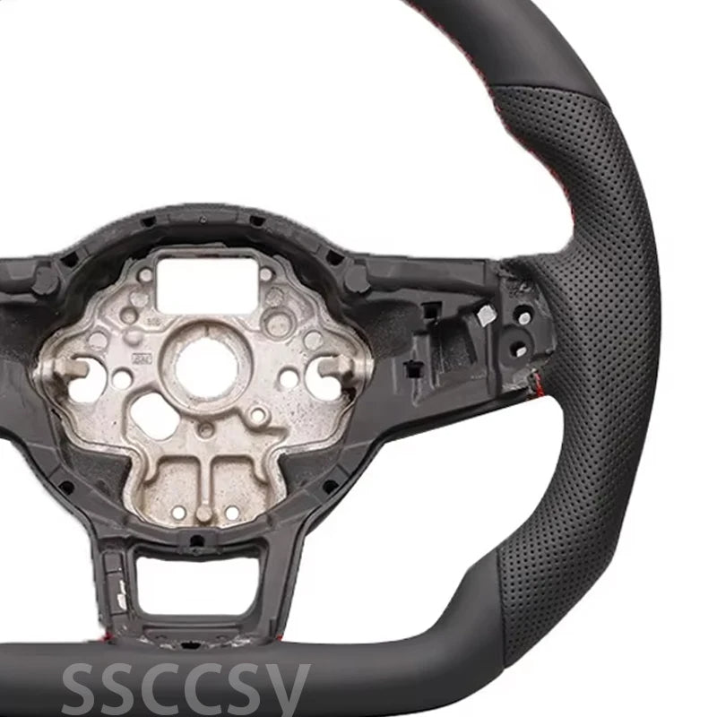 Leather Steering Wheel for Golf 7-7.5 here the photo shows the Leather Steering Wheel Upclose- M-Pure Dynamics
