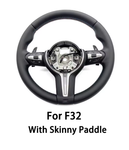 Steering Wheel M-Sport Leather for F10 F11 F15 F16 F20 F30 F31 F32 F36 , here the photo shows te steering wheel up close- M-Pure Dynamics