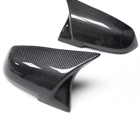 BMW M3 F80 M4 F82 F83 Carbon Fiber Mirror Cover Caps, the photo shows the carbon fiber look mirror caps - M-Pure Dynamics