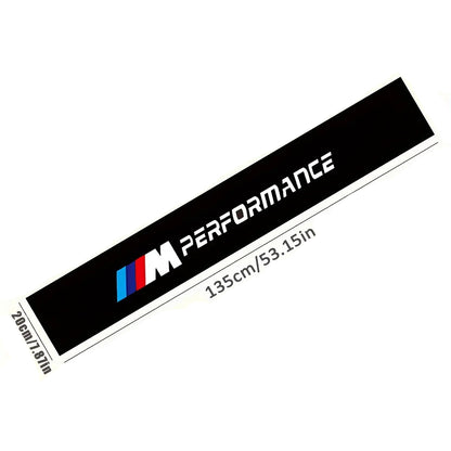 The Photo Shows the decal for the BMW upclose with the dimensions 