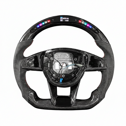 Carbon Steering Wheel with RPM LEDs Mercedes A, W176 C,W205 E,W213 Class