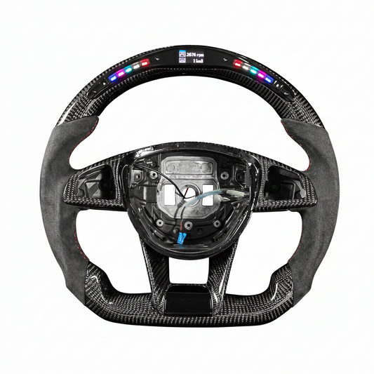 Carbon Steering Wheel with RPM LEDs Mercedes A, W176 C,W205 E,W213 Class