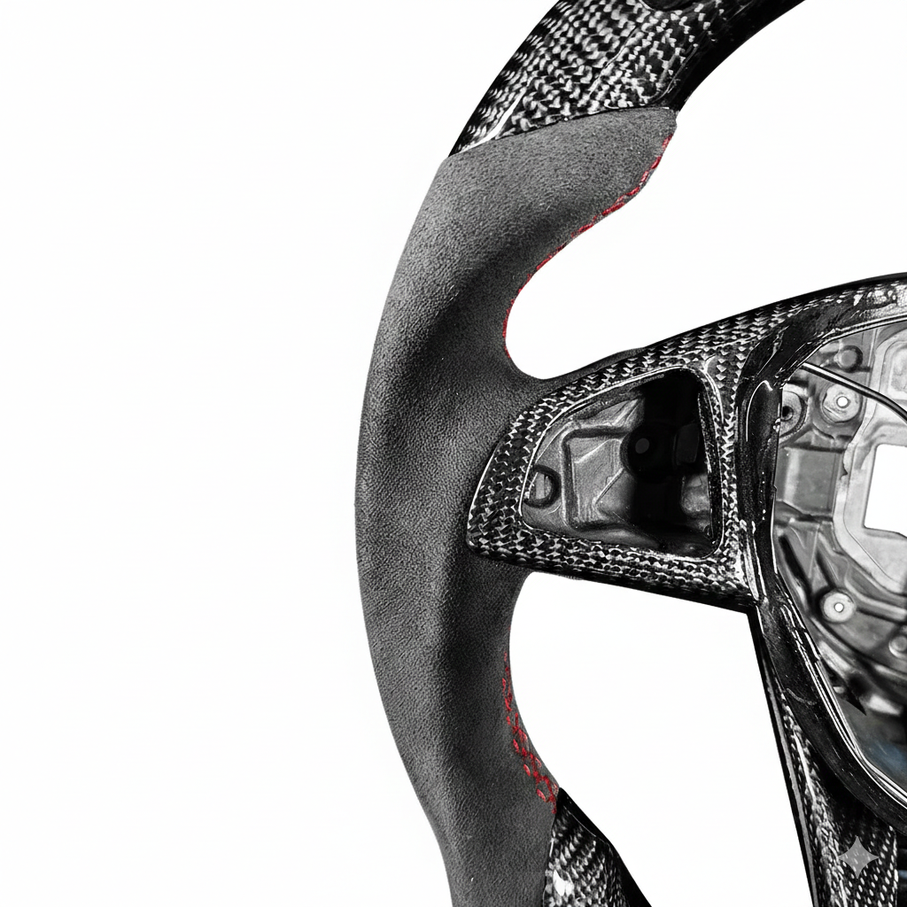 Carbon Steering Wheel with RPM LEDs Mercedes A, W176 C,W205 E,W213 Class