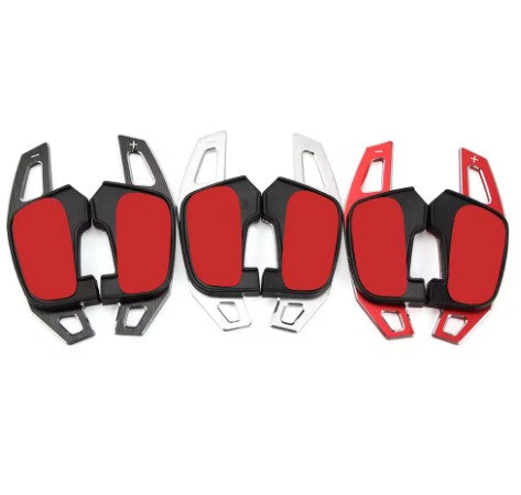 Paddle Shifter adhesive Per VW Golf 7 7.5 GTI MK7 GTE GTD RLINE POLO Scirocco, the photo shows the different types of paddle shifter with the different colors- M-Pure Dynamics