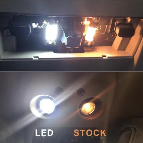 BADEYA Canbus Lightbulbs LED for Inside for Volkswagen VW Passat B5 B6 B7 Sedan 1997-2011 2012 2013 2014, the photo shows the before and after of the light - M-Pure Dynamics