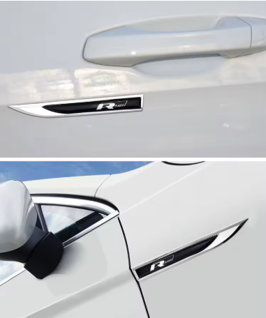 R-line badge for Golf and Passat, the photo here shows the badge mounted on the car - M-Pure Dynamic