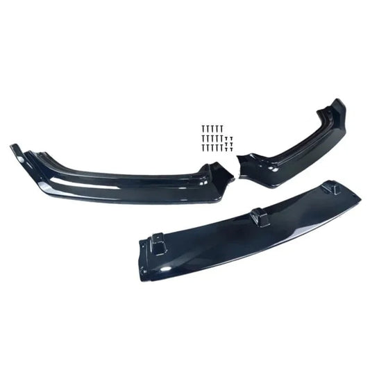 Car bumper parts with screws on a white background