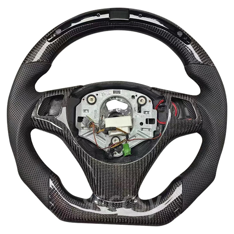 Steering Wheel BMW Carbon for E60-E61-E63, here the photo shows the carbon steerin wheel up close- M-Pure Dynamics