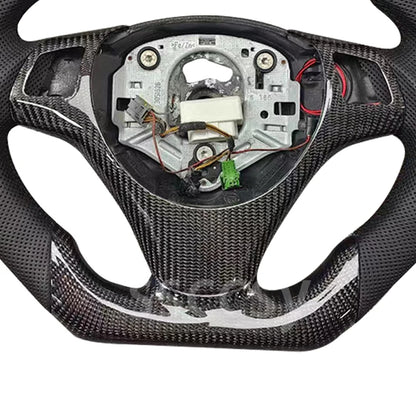 Steering Wheel BMW Carbon for E60-E61-E63 here the photo shows the carbon steerin wheel up close - M-Pure Dynamics