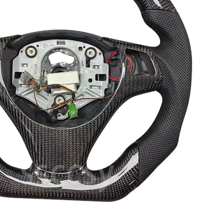 Steering Wheel BMW Carbon for E60-E61-E63 here the photo shows the carbon steerin wheel up close - M-Pure Dynamics