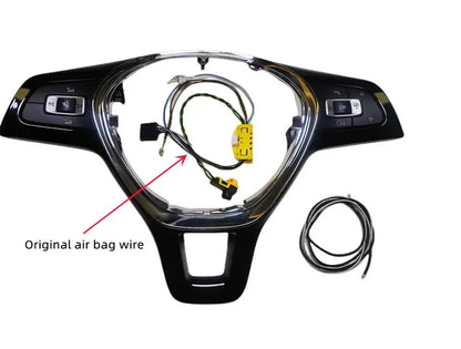 POLO Multifunction Steering Wheel Support OEM:6 c0 959 442 here the photo shows the content of the support with the original air bag wire - M-Pure Dynamics