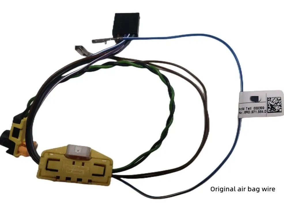 POLO Multifunction Steering Wheel Support OEM:6 c0 959 442 here the photo shows that our product has the original air bag wire - M-Pure Dynamics