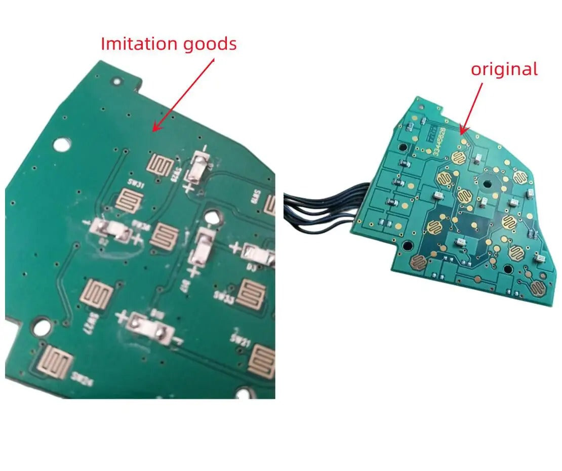 POLO Multifunction Steering Wheel Support OEM:6 c0 959 442, here the photo shows that our product has the original board chips - M-Pure Dynamics