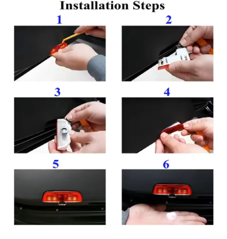 2pz door projector for Golf MK5-6-7-8 and passat B6-B7-B8-B9, the photo shows the installation process of the light  - M-Pure Dynamics