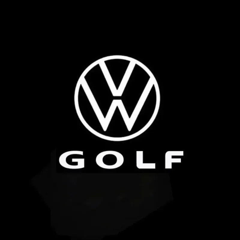 2pz door projector for Golf MK5-6-7-8 and passat B6-B7-B8-B9, the photo shows one of the different styles of the door projectors - M-Pure Dynamics