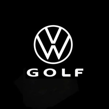 2pz door projector for Golf MK5-6-7-8 and passat B6-B7-B8-B9, the photo shows one of the different styles of the door projectors - M-Pure Dynamics