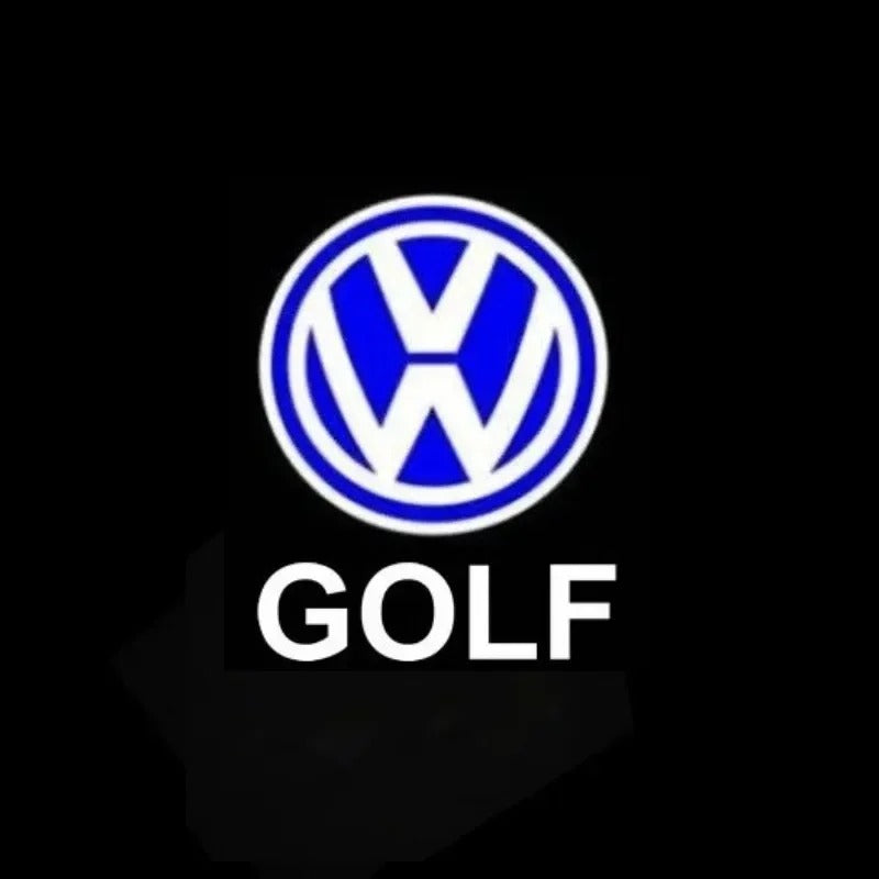2pz door projector for Golf MK5-6-7-8 and passat B6-B7-B8-B9, the photo shows one of the different styles of the door projectors - M-Pure Dynamics