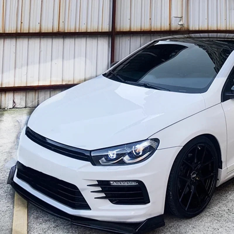 Front Lip Body Kit Volkswagen Scirocco R 2009-2015, here the photo shows the front lip installed on the car - M-Pure Dynamics