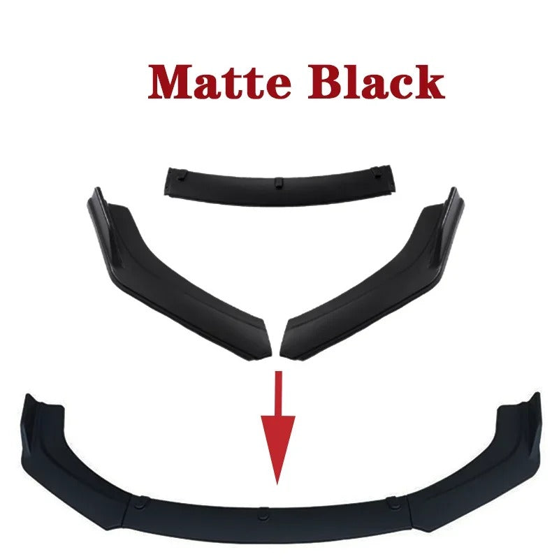 Front Lip Body Kit Volkswagen Scirocco R 2009-2015, here the photo shows the front lip with the Matte Black Style- M-Pure Dynamics