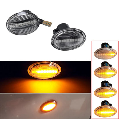 Dynamic Mirror Light for Abarth 500 , here it shows the dynamic ligh on the car- M-Pure Dynamics