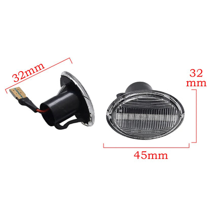 Dynamic Mirror Light for Abarth 500 , here it shows the measures of the product- M-Pure Dynamics