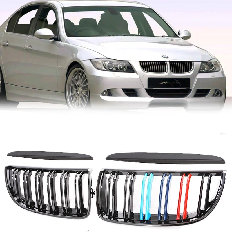 Black Front Grille Bmw 3 Series E90, E91 Pre-LCI