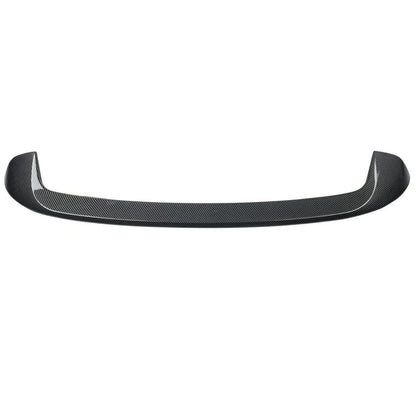 Carbon fiber car bumper with installation tape on a white background