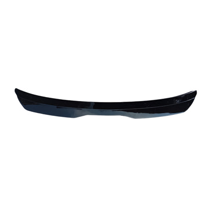 Black car spoiler on a light gray background