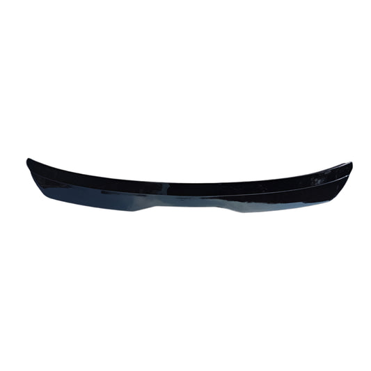 Black car spoiler on a light gray background